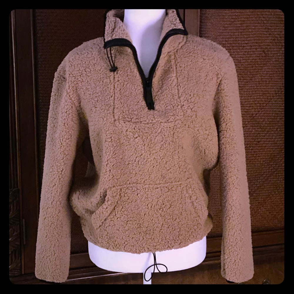 Love Tree Tan Fleece Pullover Top - New Size Small